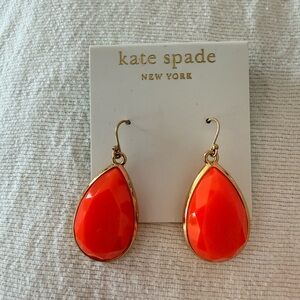 Kate Spade Orange Teardrop Earrings